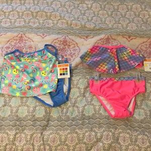 Toddler bathing suits, 2 piece swimwear x2
